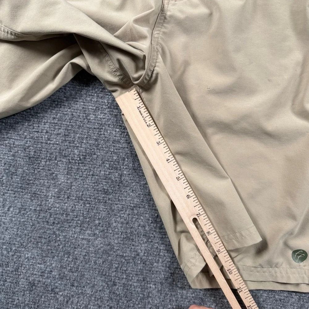 Free Fly Shorts Mens 32 Khaki Tan Hybrid Stretch Performance Outdoor Casual